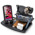 Ash Wood Phone Docking Station – Desk Organizer for Phone, Watch, Wallet & Keys