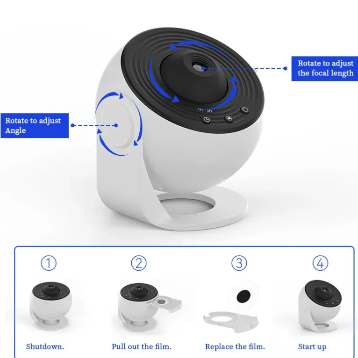 Starry Night Galaxy Projector – HD Star & Nebula Light